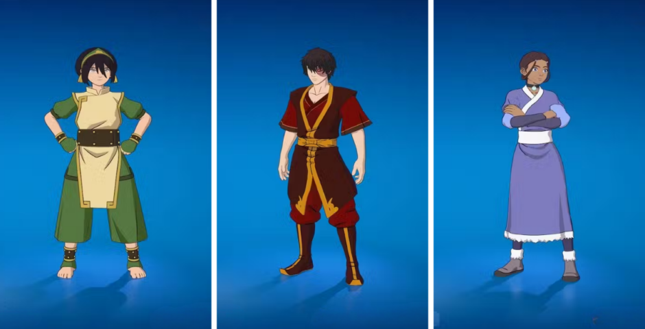 Fortnite Avatar Last Airbender skins